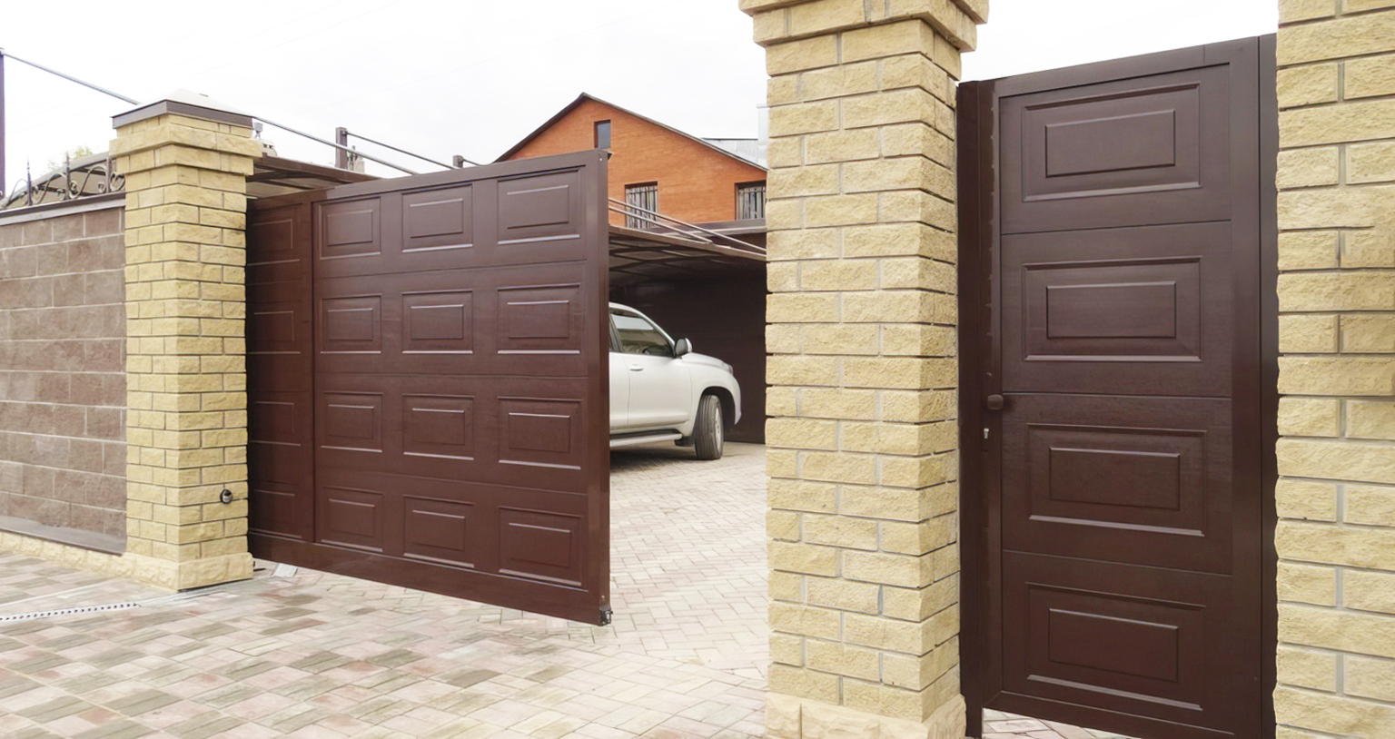 Ворота с калиткой в Иноземцево под ключ